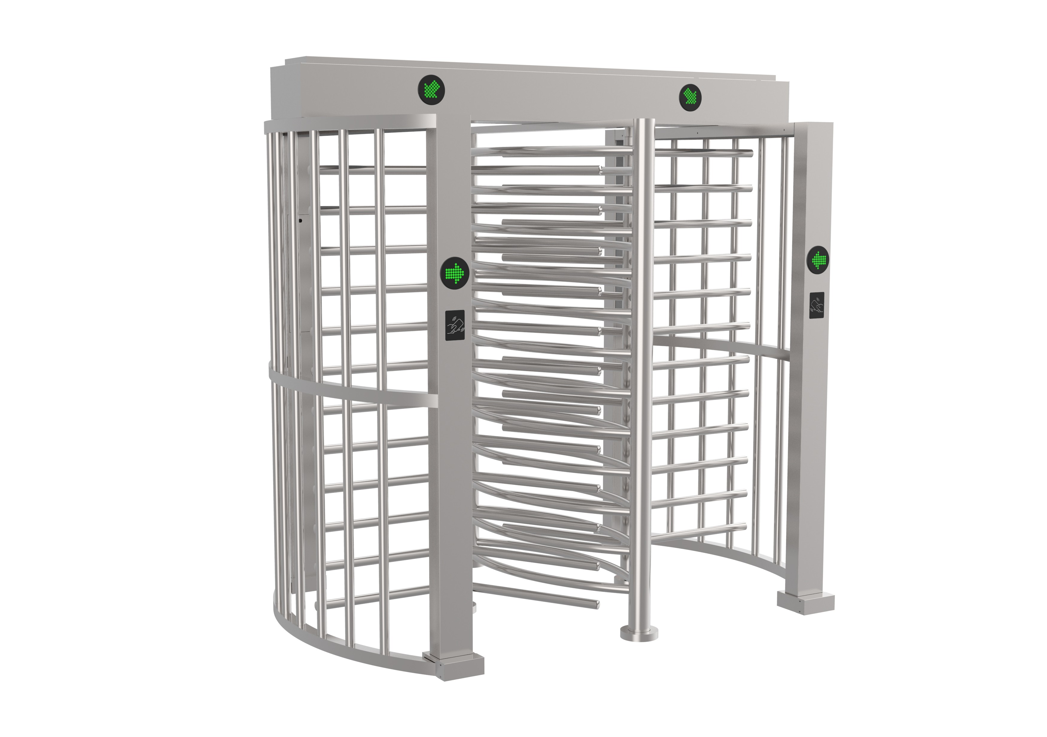 Full Height Stainless Steel Turnstiles Access Control Gate For Entry Exit Full Height Stainless Steel Turnstiles Access Control Gate For Entry Exit