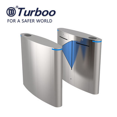 Flap Barrier Gate Access Control System Integarted RFID Card Reader And ...