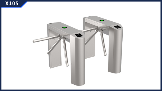Buy Semi Automatic SUS 304 Stainless Steel Hairline Tripod Turnstile Gate with Passage Width ≤550mm and 60kg Capacity online manufacture