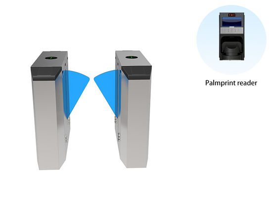 Buy Indoor/Outdoor Pedestrian Flap Barrier Gate With Integrated RFID/QR Code Card Collectors online manufacture