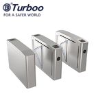 Flap Turnstile Security Gate CE Approved Biometric And RFID Reader Control