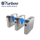 Waist Height Access Control Turnstile Gate / Flap Barrier System For Subway Station