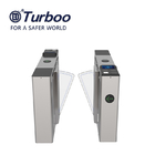 E - Tickets Access Control Turnstile Gate 304SUS Flap Barrier R485 Dry Contact