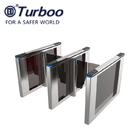 Bi Direction Paddle Swing Barrier Gate Stainless Steel Material RFID Card Reader