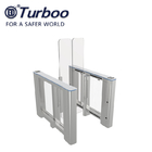 1.7m Height Glass Flap Office Security Barrier Gate With Marble / Glass Body