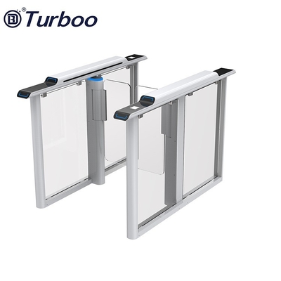 Slim Durable Office Security Gate Protection With Acrylic / Tempered Glass Arm