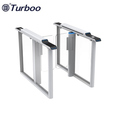 Slim Durable Office Security Gate Protection With Acrylic / Tempered Glass Arm