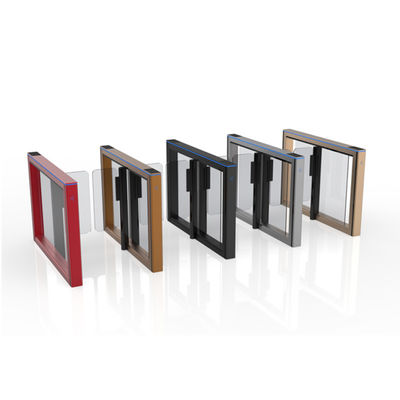 Slim Durable Office Aluminum Alloy Snap-joint Security Gate Protection With Acrylic / Tempered Glass Arm