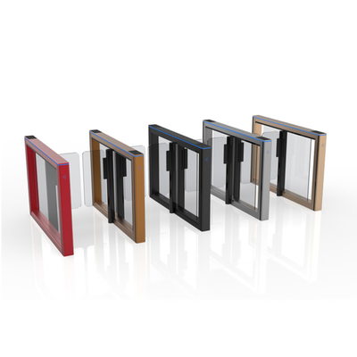 Slim Durable Office Aluminum Alloy Snap-joint Security Gate Protection With Acrylic / Tempered Glass Arm