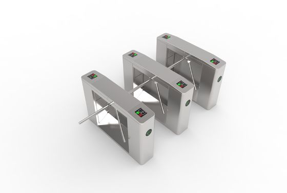 Full Stainless Steel Tripod Security Turnstile Access Control System With LED Indicator