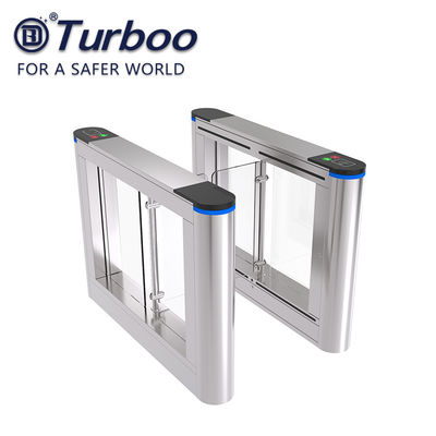 900mm Wide 1.5mm Acrylic Swing Gate Turnstile With Face Recognition Unit