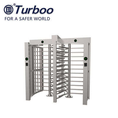Dual Lane Fingerprint Full Height Turnstile Gate / Rotating Entrance Gate