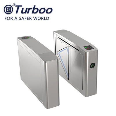 304 Stainless Steel Swing Gate Automatic Flap Barrier Gate Biometric System