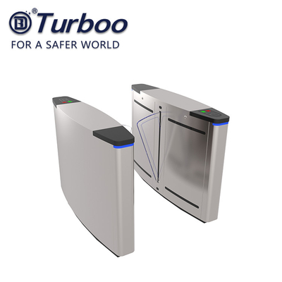 Building Entrance Access Control Turnstile Gate , Flap Barrier Turnstile Coin Operated