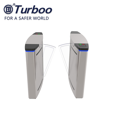 Time attendance pedestrian gate  access control portable  Waist High Turnstile / Flap Barrier With  LED  Indicator