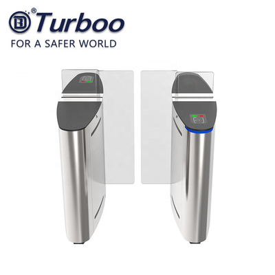 Brushled motor Biometric Access Control Turnstile Gate Sliding Type For Pedestrian