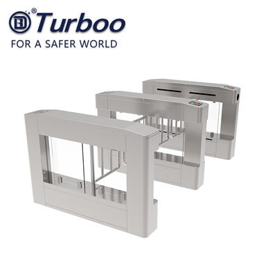 Access Control System Pedestrian Barrier Gate , Stainless Steel Swing Gate