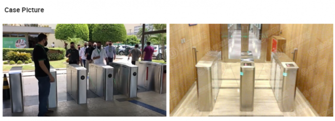 SUS304 Access Control Turnstile Gate Optical Stainless Steel Swing ...