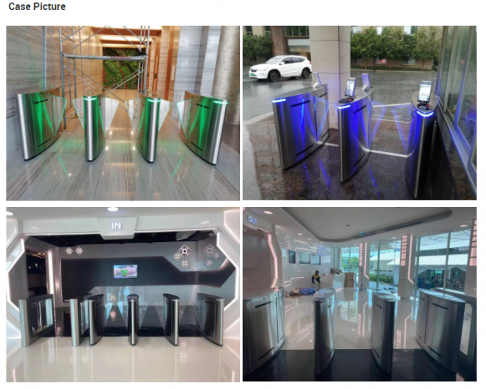 Giải pháp cửa phân làn cho metro & nhà ga 2 Half Height Integrated Automatic Flap Barrier Turnstile With Face Recognition 2