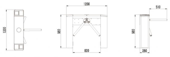 Semi-Automatic RFID QR Code Tripod Turnstile Gate for Secure Access Control
