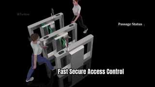 View ES2216 Demo Automatic Electronic Security Flap Barrier Gate for School Stadiums