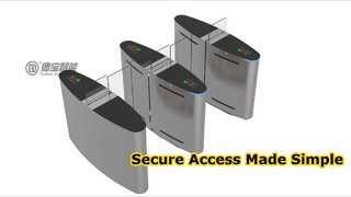 View B608 Flap Barrier Turnstile ID Card Bar Code Safety Access Control Turnstile Gate Demo