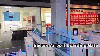 Watch M3620-AB Pedestrian Access Control Airport Boarding Gate AB Turnstile Gate