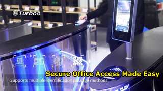 Watch: B203C SUS304 Flap Barrier Gate Face Recognition Fingerprint For Office Hotels Showcase